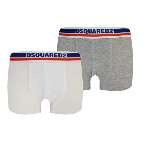 DSQUARED2 Boys Two Pack Logo Boxer Shorts - Grey