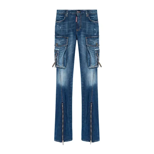 Dsquared2 , Cargo Style Jeans ,Blue female, Sizes: