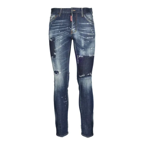 Dsquared2 , Classic Slim-fit Denim Jeans ,Blue male, Sizes: