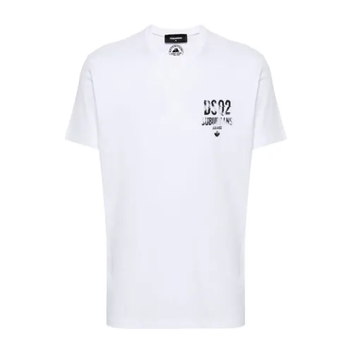Dsquared2 , Cool Fit Tee - White T-shirts and Polos ,White male, Sizes: