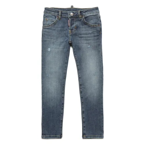 Dsquared2 , Cool Girl Skinny Jeans with Front Breaks ,Blue female, Sizes: