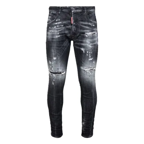 Dsquared2 , Cool Guy Ripped Black Jeans ,Black male, Sizes: