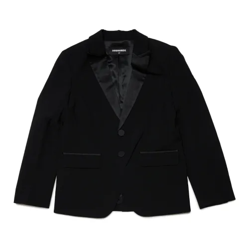 Dsquared2 , Cool wool blazer jacket ,Black unisex, Sizes: