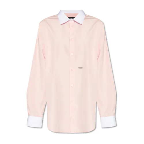 Dsquared2 , Cotton shirt ,Pink female, Sizes: