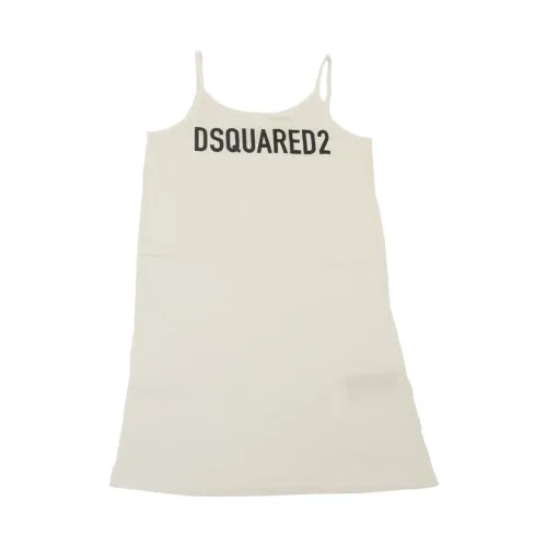 Dsquared2 , Cotton Sleeveless Top ,White female, Sizes: