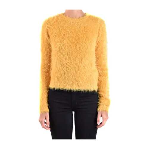 Dsquared2 , Cozy Round-Neck Knit Sweater ,Orange female, Sizes: