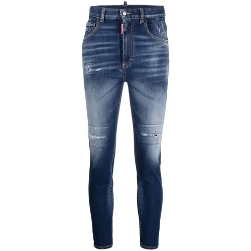 Dsquared2 , Cropped twiggy jeans ,Blue female, Sizes: