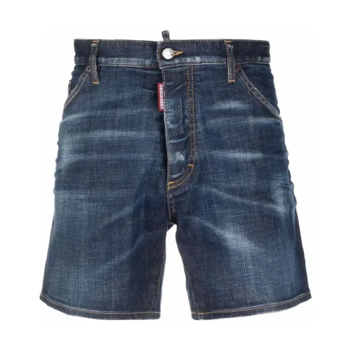 Dsquared2 , Denim Shorts for Men ,Blue male, Sizes: