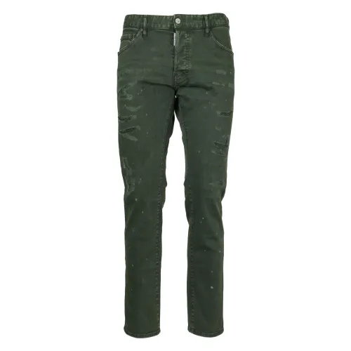 Dsquared2 , Denim Trousers Slim Fit Jeans ,Green male, Sizes: