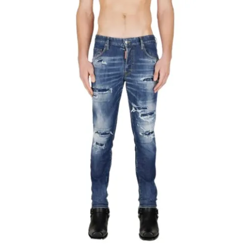 Dsquared2 , Designer Trousers ,Blue male, Sizes:
