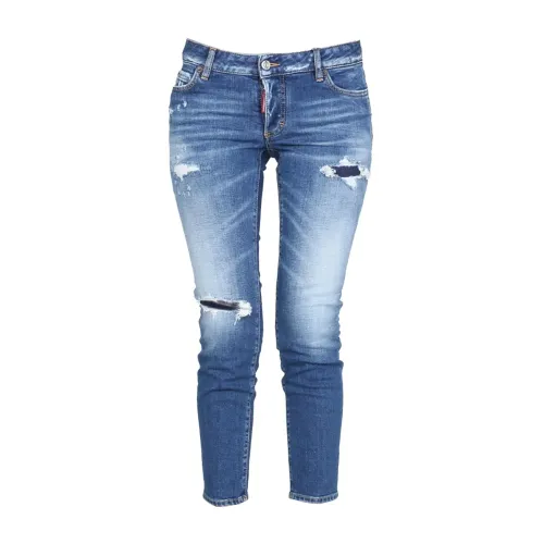 Dsquared2 , Distressed Skinny Jeans ,Blue female, Sizes: