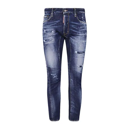 Dsquared2 , Distressed Skinny Jeans ,Blue male, Sizes: