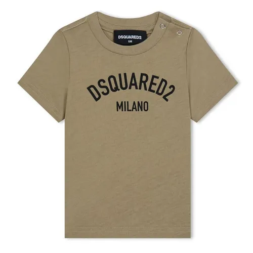 DSQUARED2 Dsq Logo T-Shirt In34 - Beige