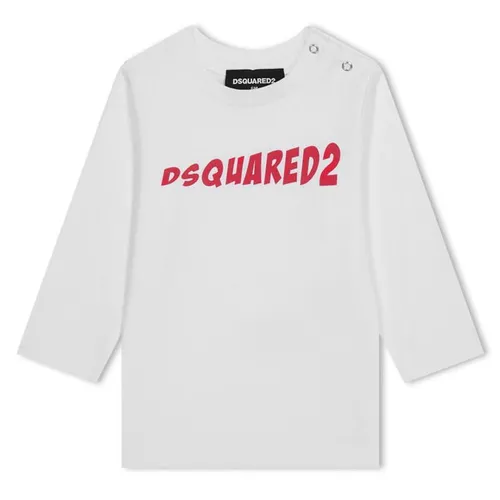 DSQUARED2 Dsq Logo T-Shirt In34 - White