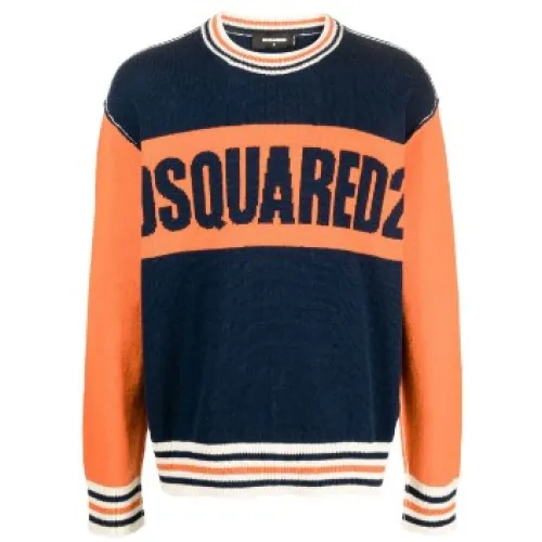Dsquared2 , Dsquared2 Sweaters Blue ,Blue male, Sizes: