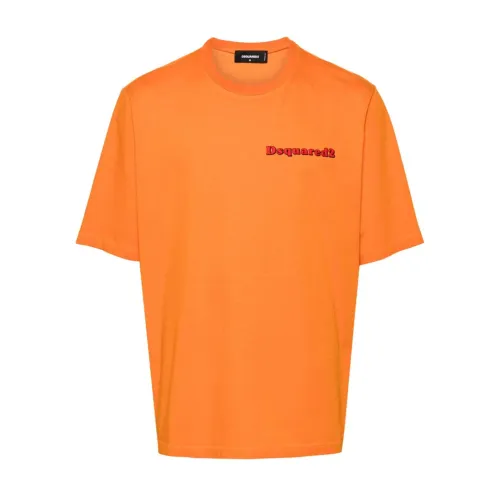 Dsquared2 , Dsquared2 T-shirt ,Orange male, Sizes:
