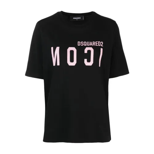 Dsquared2 , Dsquared2 T-shirts and Polos Black ,Black female, Sizes: