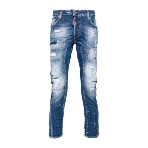 Dsquared2 , Dsquared2 Trousers ,Blue male, Sizes: