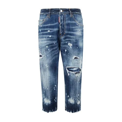 Dsquared2 , Elegant Boot-Cut Jeans for Men ,Blue male, Sizes: