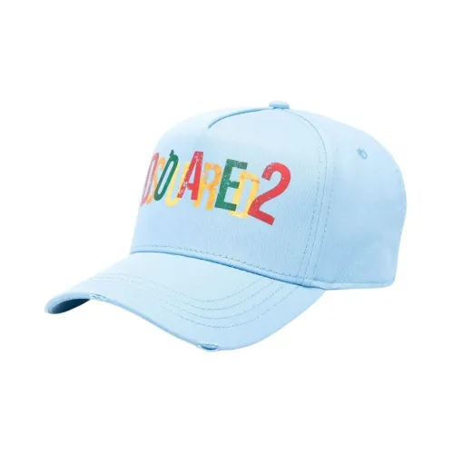 Dsquared2 , Embroidered Logo Baseball Cap ,Blue female, Sizes: ONE