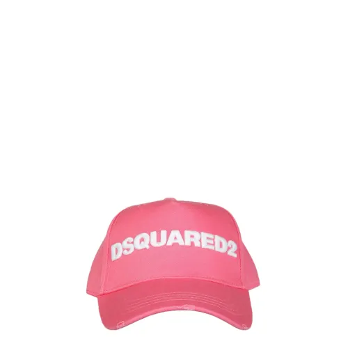 Dsquared2 , Embroidered Pink Baseball Cap ,Pink female, Sizes: ONE