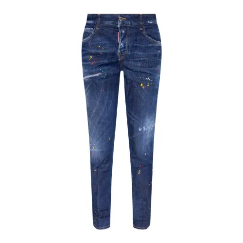 Dsquared2 , Fashionable and Versatile Skinny Jeans for Women ,Blue female, Sizes: