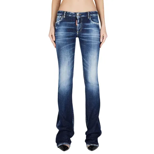 Dsquared2 , Flare Twiggy Dark Wash Jeans ,Blue female, Sizes:
