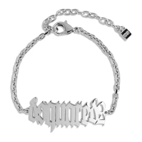 Dsquared2 , Gothic Bracelet with Logo Detail ,Gray male, Sizes: ONE SIZE