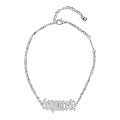 Dsquared2 , Gothic Necklace with Logo Detail ,Gray male, Sizes: ONE SIZE