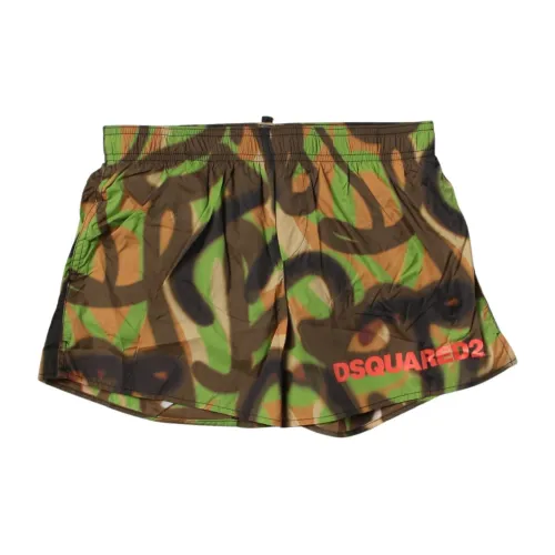 Dsquared2 , Green Sea Clothing with Abstract Print ,Green male, Sizes: