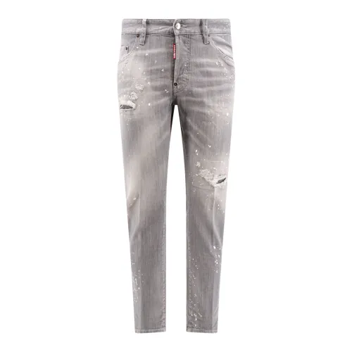 Dsquared2 , Grey Jeans with Button Closure ,Gray male, Sizes: