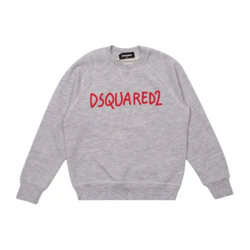 Dsquared2 , Grey Sweaters with Graphic Print ,Gray male, Sizes: