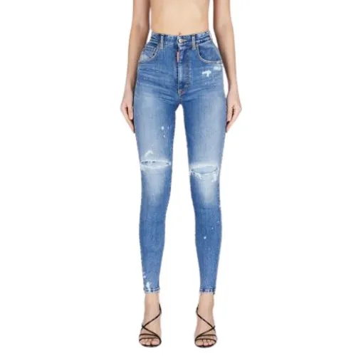 Dsquared2 , High Waist Twiggy Jeans ,Blue female, Sizes: