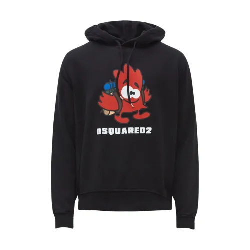 Dsquared2 , Hoodies ,Black male, Sizes:
