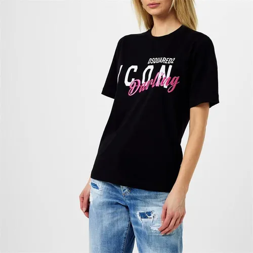 DSQUARED2 Icon Darling Easy Fit Tee - Black