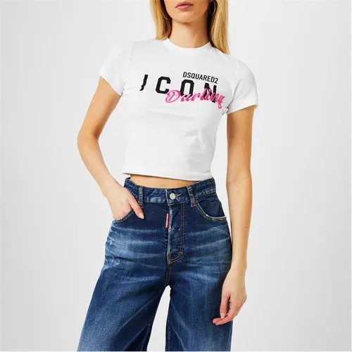 DSQUARED2 Icon Darling Mini Fit Tee - White