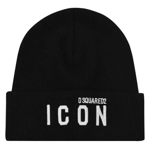 DSQUARED2 Icon Embroidered Beanie - Black
