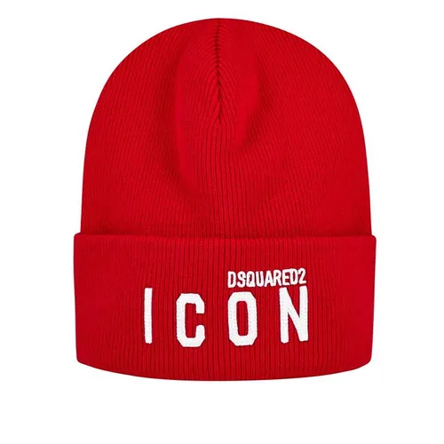 DSQUARED2 Icon Embroidered Beanie - Red