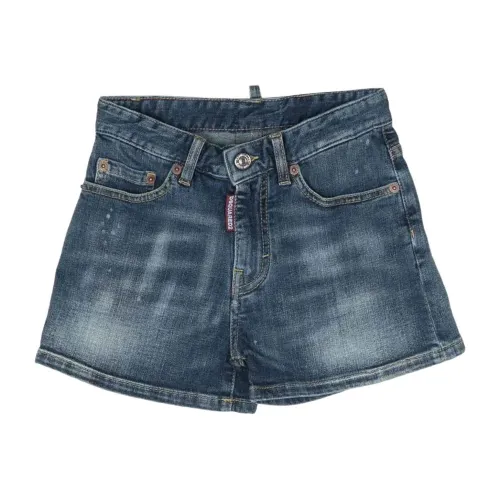 Dsquared2 , Kids Denim Shorts, Stylish and Comfortable ,Blue female, Sizes: