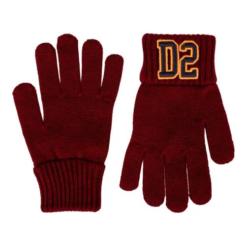 Dsquared2 , Kids Gloves ,Red male, Sizes: