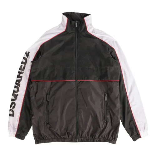 Dsquared2 , Kids Jacket - Regular Fit - Nylon 100% ,Black male, Sizes: