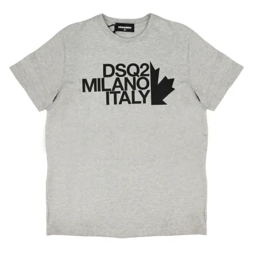 Dsquared2 , Kids Logo Print T-Shirt ,Gray male, Sizes: