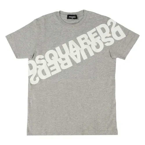 Dsquared2 , Kids Logo Print T-Shirt ,Gray male, Sizes: