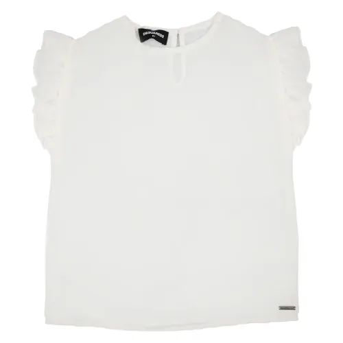 Dsquared2 , Kids T-Shirts - Dq0095D005M - Dq102 ,White female, Sizes: