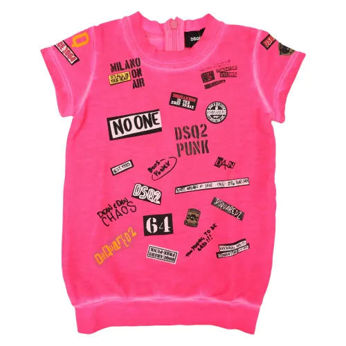 Dsquared2 , Kids T-Shirts ,Pink female, Sizes:
