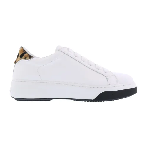 Dsquared2 , Lace-Up Low Top Sneakers ,White female, Sizes: