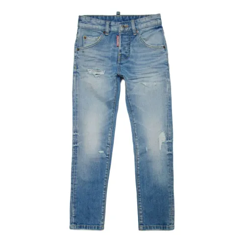 Dsquared2 , Light Blue Cotton Denim Jeans ,Blue male, Sizes:
