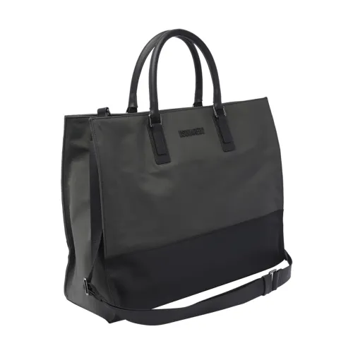 Dsquared2 , Logo Handbag Shopping Bag ,Gray female, Sizes: ONE SIZE