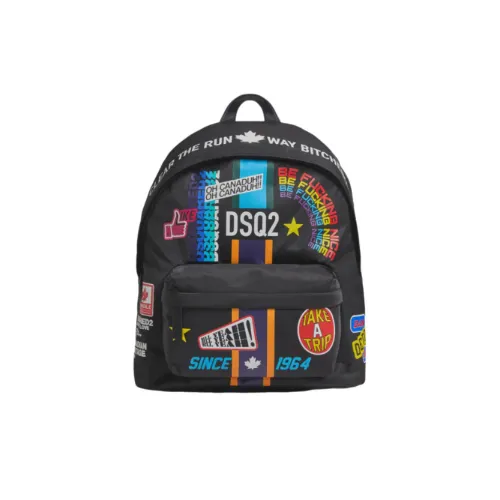 Dsquared2 , Logo Patch Backpack ,Black male, Sizes: ONE SIZE