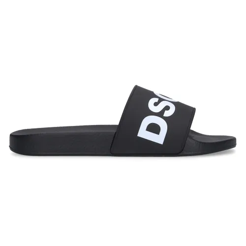 Dsquared2 , Logo Rubber Water Shoes ,Black male, Sizes: